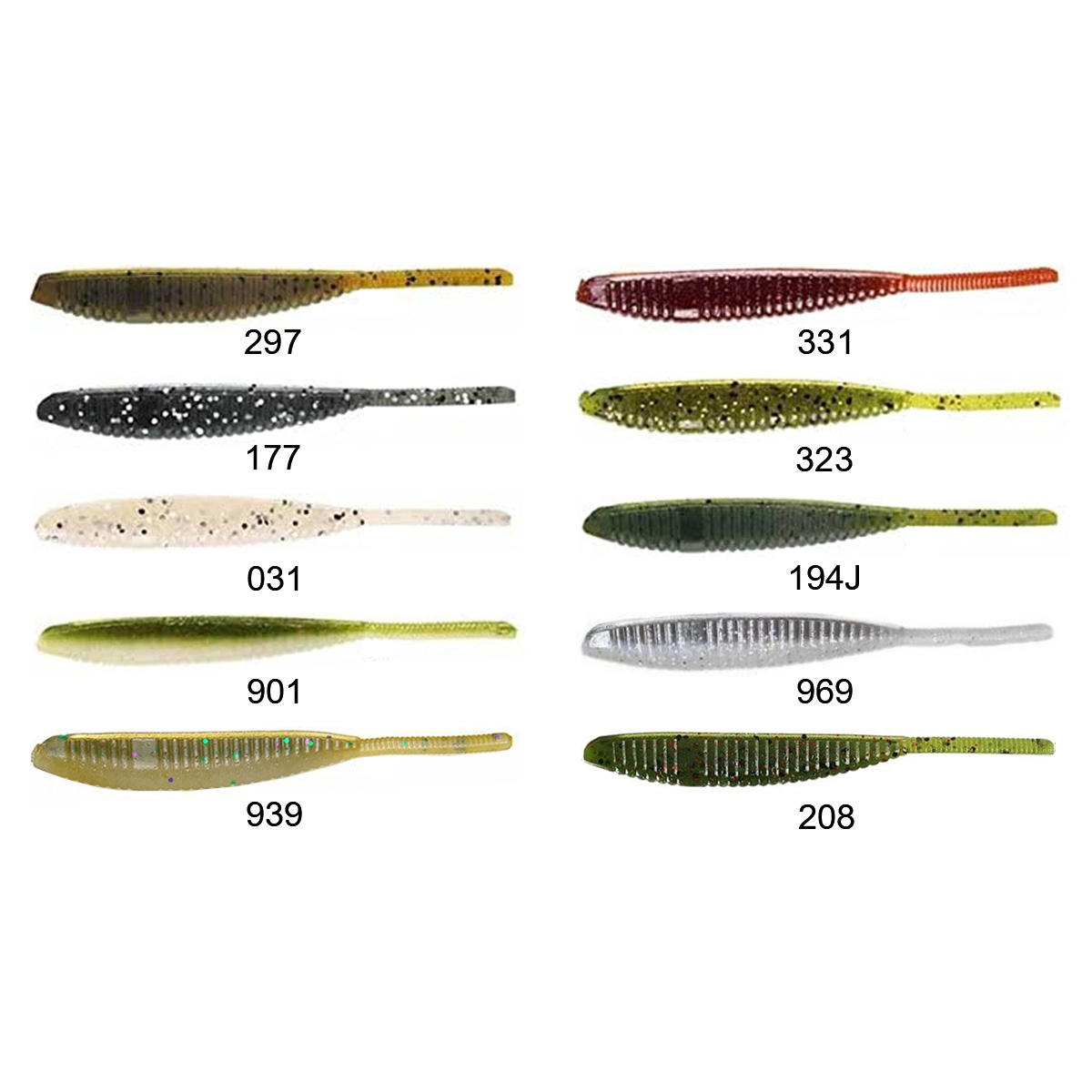 GARY YAMAMOTO SHAD SHAPE WORM 4"-22002 GARY YAMAMOTO SHAD SHAPE WORM 4"-22002
