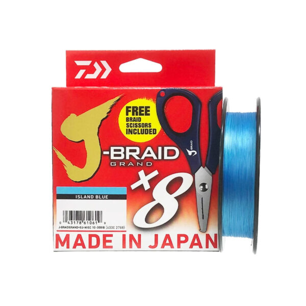 DAIWA J-BRAID GRAND X8 135M ISLAND BLUE + FORBICI-0