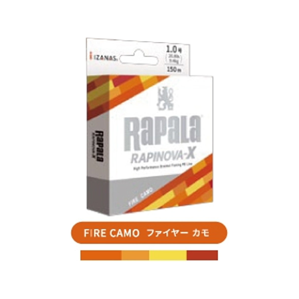 RAPALA RAPINOVA-X 150M FIRE CAMO RAPALA RAPINOVA-X 150M FIRE CAMO