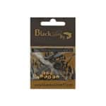 BLACK SILVER FLY TUNGSTEN SLOT BEADS-23271