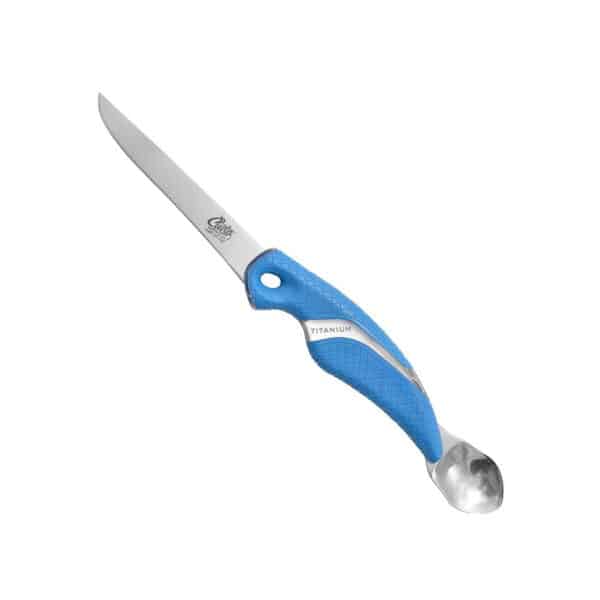 CUDA 5" TITANIUM BONDED FILLET KNIFE WITH ROE SPOON