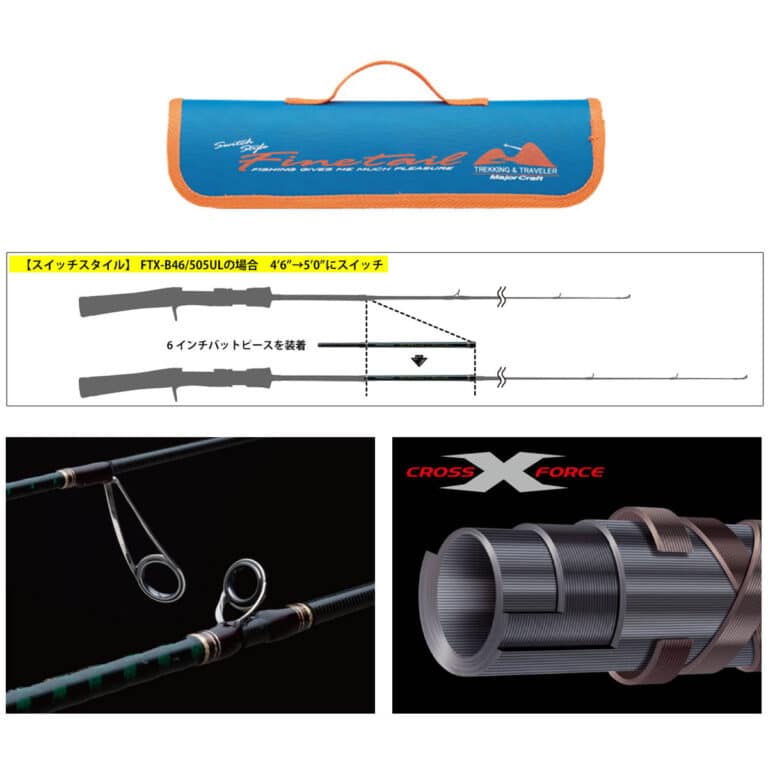 MAJOR CRAFT FINETAIL STREAM NEW FINETAIL TREKKING & TRAVELER SPINNING-27881