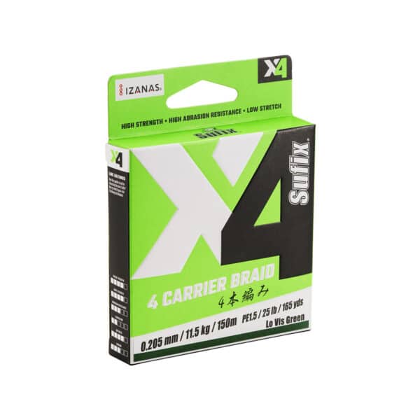 SUFIX X4 BRAID HI VIS YELLOW