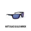 SHIMANO ANTARES EYEWEAR MATTE BLACK & BLUE MIRROR