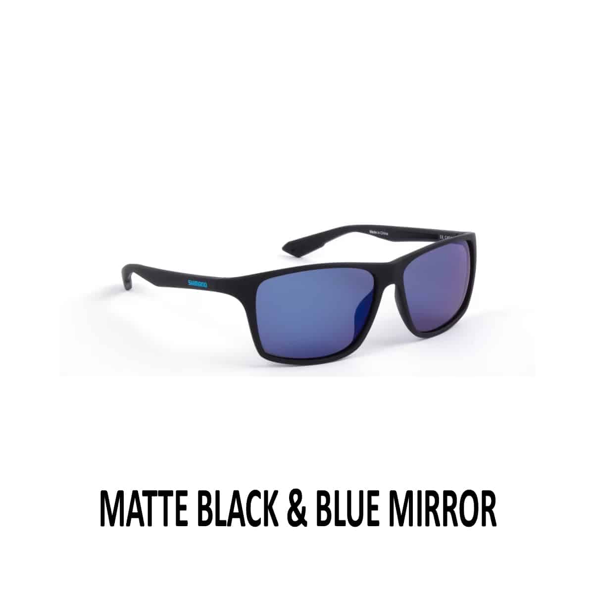 SHIMANO TECHNIUM EYEWEAR MATTE BLACK & BLUE MIRROR SHIMANO TECHNIUM EYEWEAR MATTE BLACK & BLUE MIRROR
